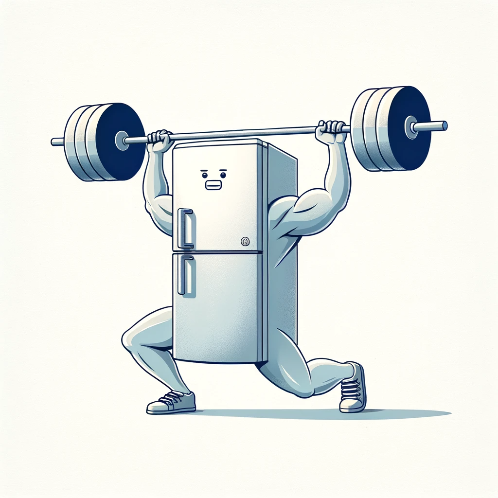 DALL·E 2024-01-22 22.07.59 - An image of a freezer personified, exerting itself intensely l.png