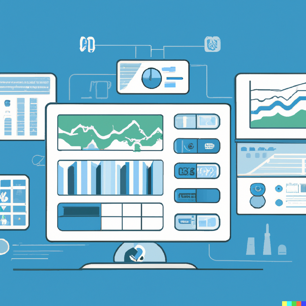 A business intelligence dashboard that is packed with charts and metrics .png