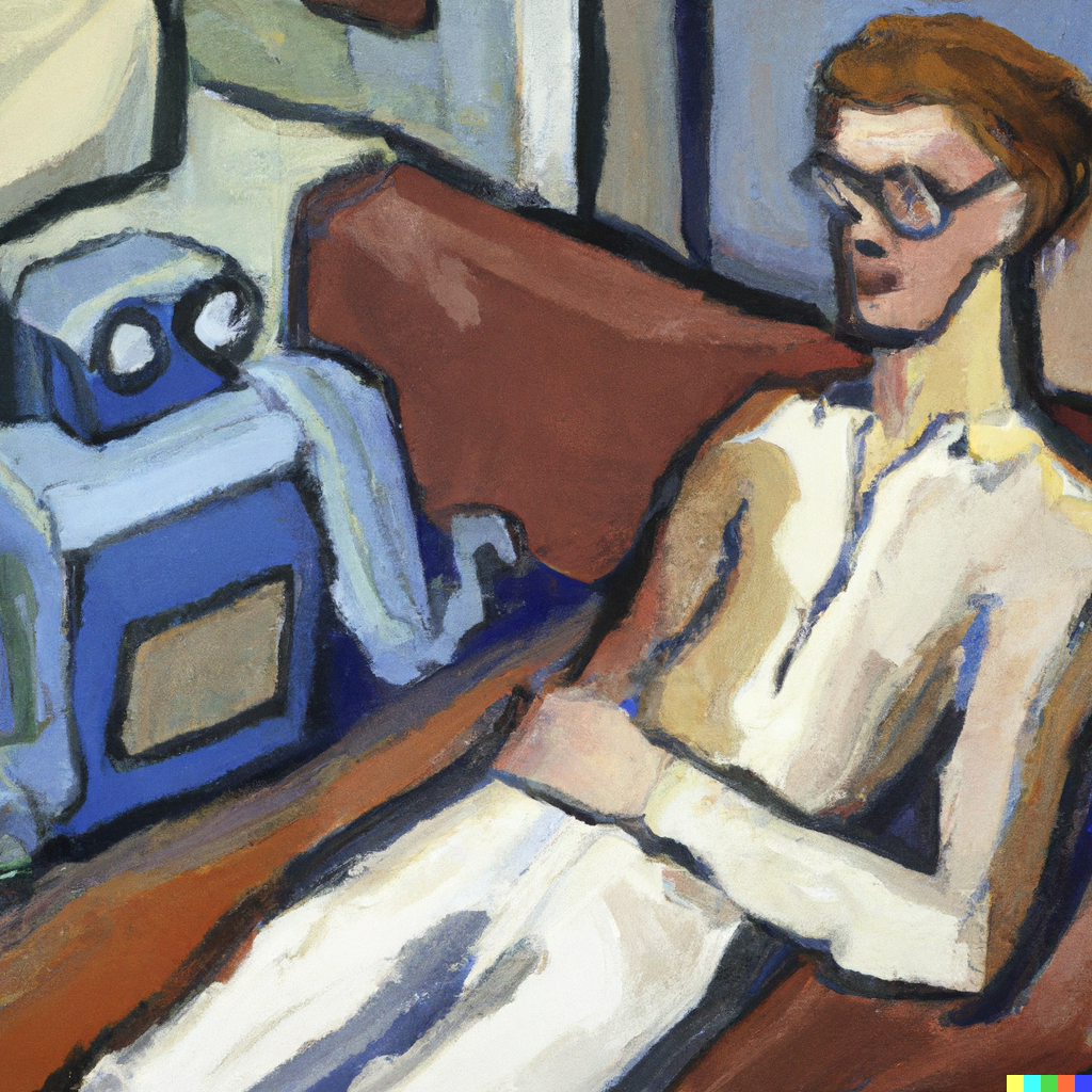 DALL·E 2023-04-28 19.34.21 - an oil painting by Matisse of a humanoid robot having a conver.png