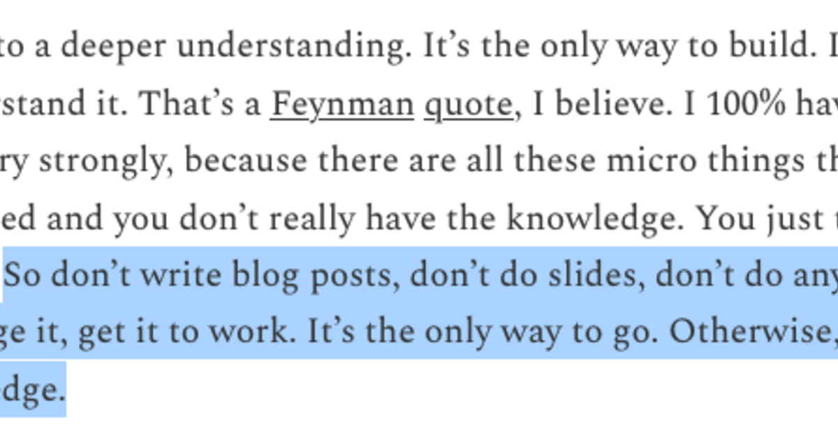 Karpathy is wrong. Write that post, build that slide deck