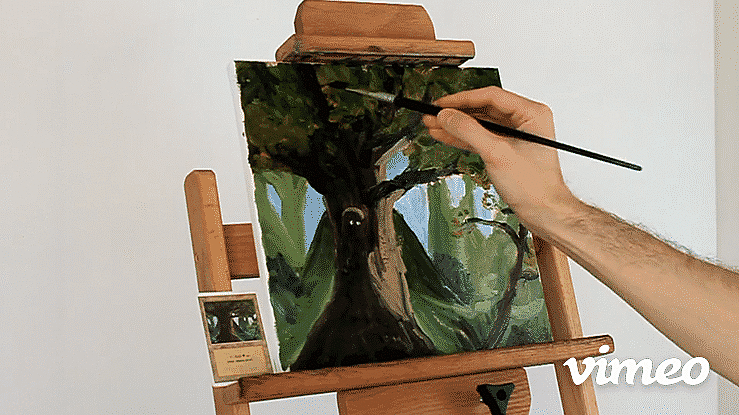 Oil Painting Forest #01 Magic the Gathering Card.gif