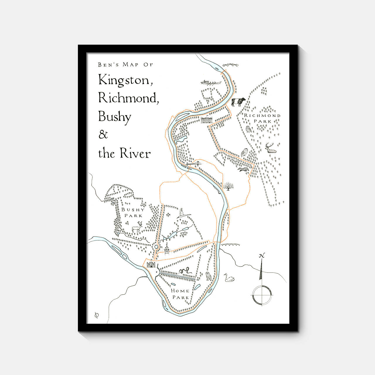 commission -Kingston, Richmond, Bushy and the River -Ben -framed.jpg